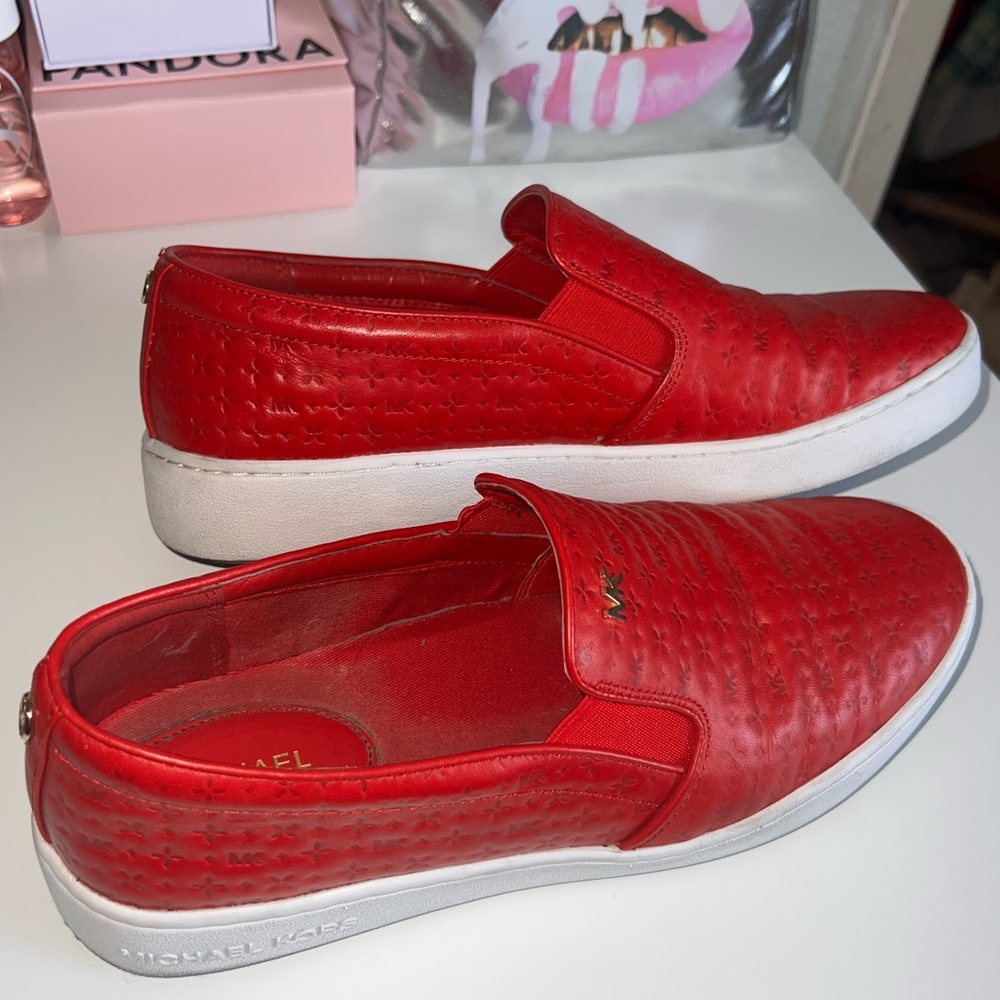 Michael Kors Red Slip-On Sneakers